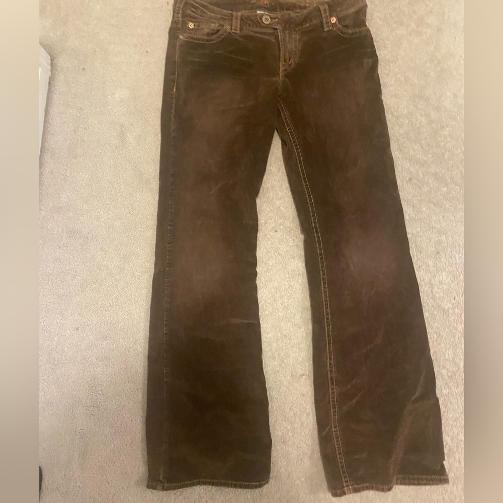 Silver flared jeans